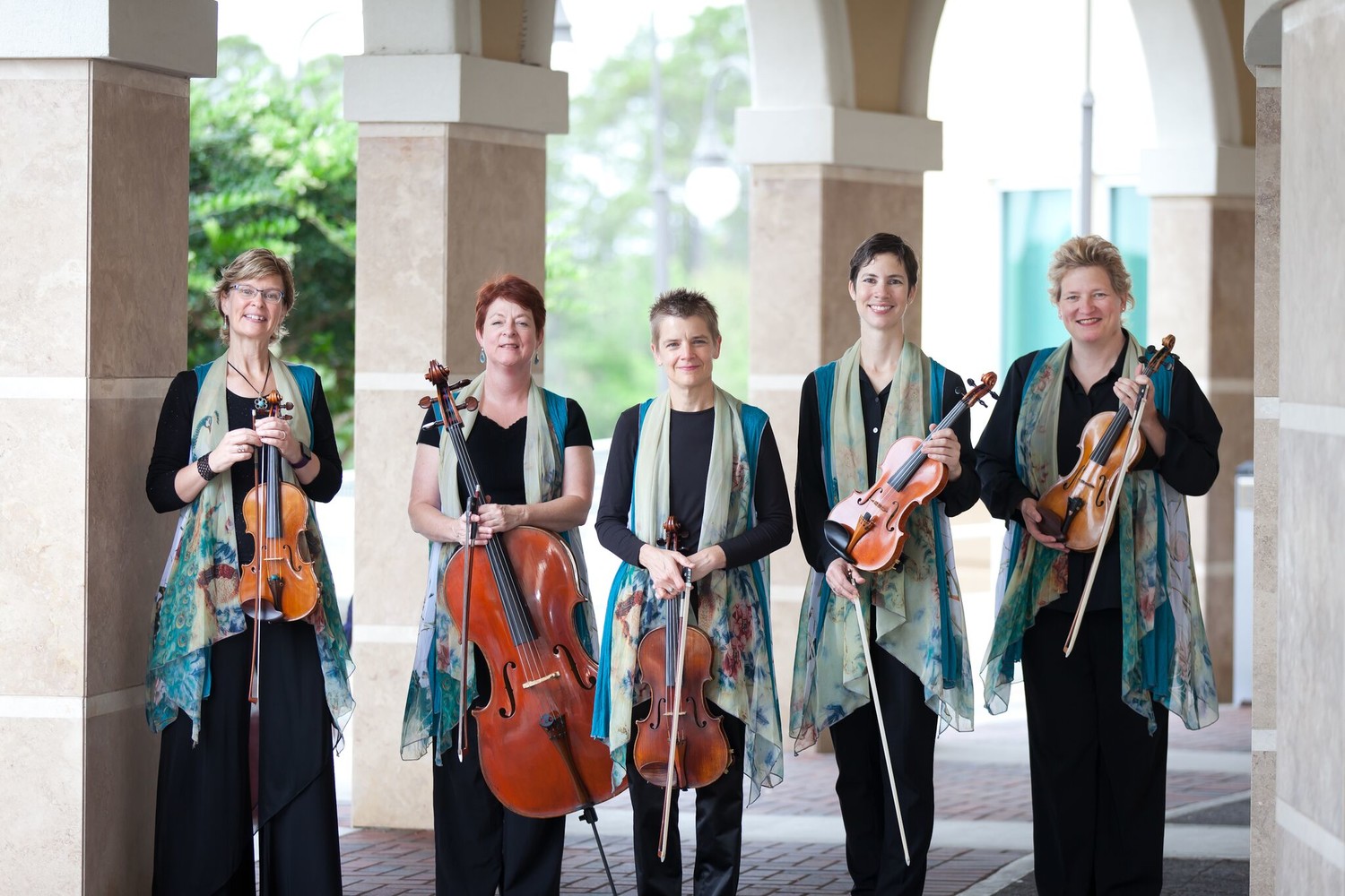 Violinist Annie Hertler, cellist Laurie Casseday, violist Susan Pardue and violinists Anna Genest and Patice Evans of the Florida Chamber Music Project